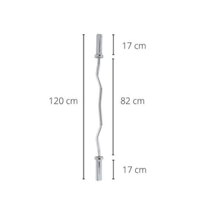 FUEL Fitness Olympia SZ Curlstange 120cm inkl. Schnellverschlüsse