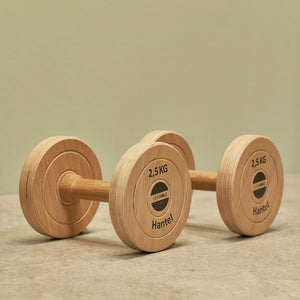 Heimholz Holz Hanteln 2x 2,5kg Eiche