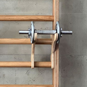 Heimholz Hantelhalter für Sprossenwand