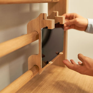 Heimholz Tablethalterung Birke für Sprossenwand