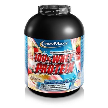 IronMaxx 100% Whey Protein 2350g Dose Erdbeere