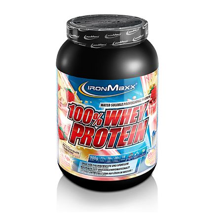 IronMaxx 100% Whey Protein 900g Dose Erdbeere