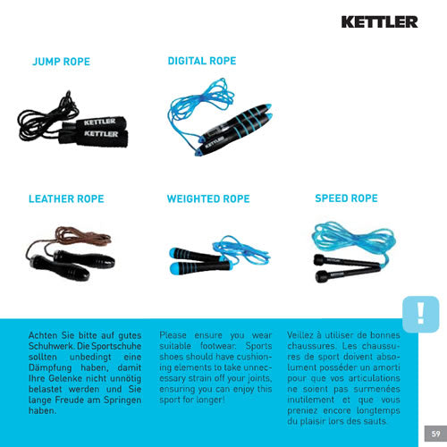 Kettler Leder Springseil - Leather Rope