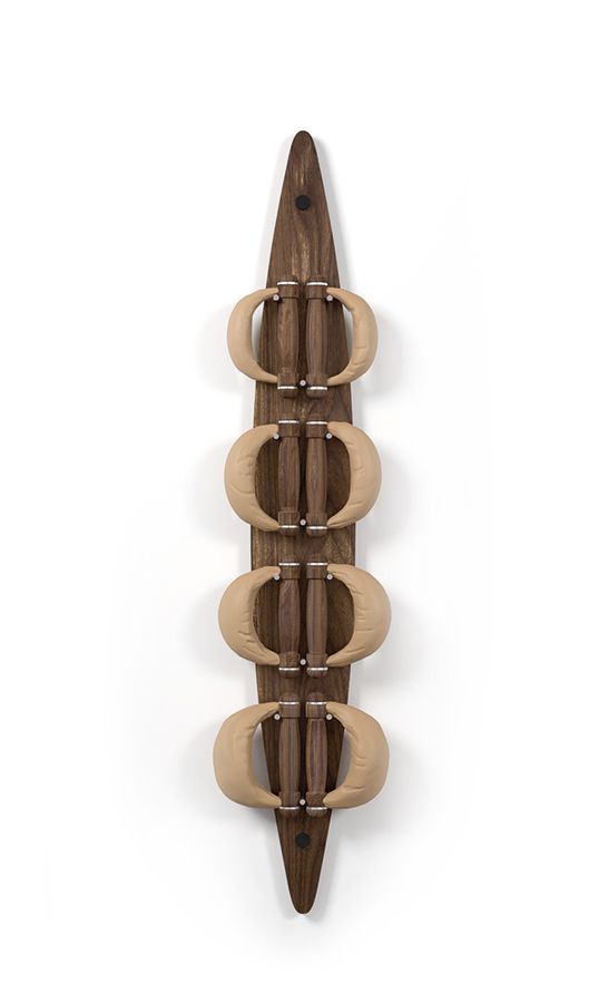NOHrD Swing Board Nussbaum-Set Leder Schwarz je 2x 2, 4, 6, 8kg