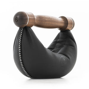 NOHrD Swing Board Nussbaum-Set Leder Schwarz