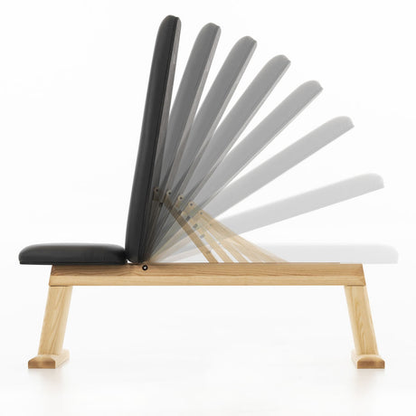 NOHrD WeightBench Nussbaum Kunstleder Schwarz