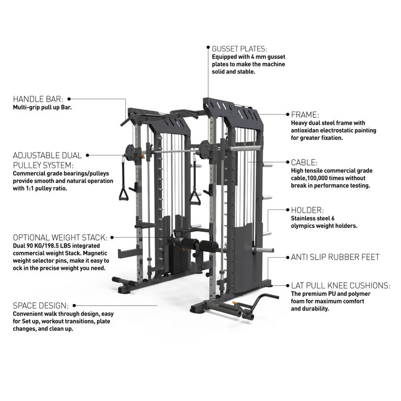 Primal Personal Series Multi Rack System 2x 90kg Gewichtsblock 