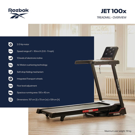 Reebok Jet 100x Klapp-Laufband