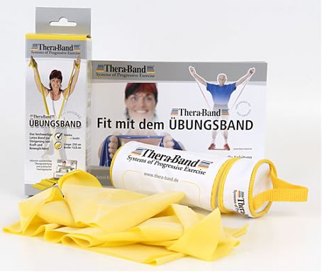 Thera-Band Übungsband im Beutel (2,5 m) Leicht/Gelb