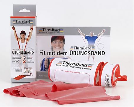 Thera-Band Übungsband im Beutel (2,5 m) Mittel/Rot