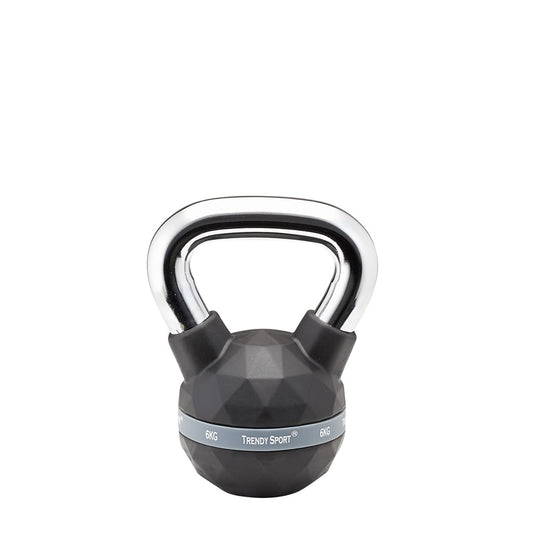 Trendy Exclusiv Kettlebell Chrom-Gummi 6kg