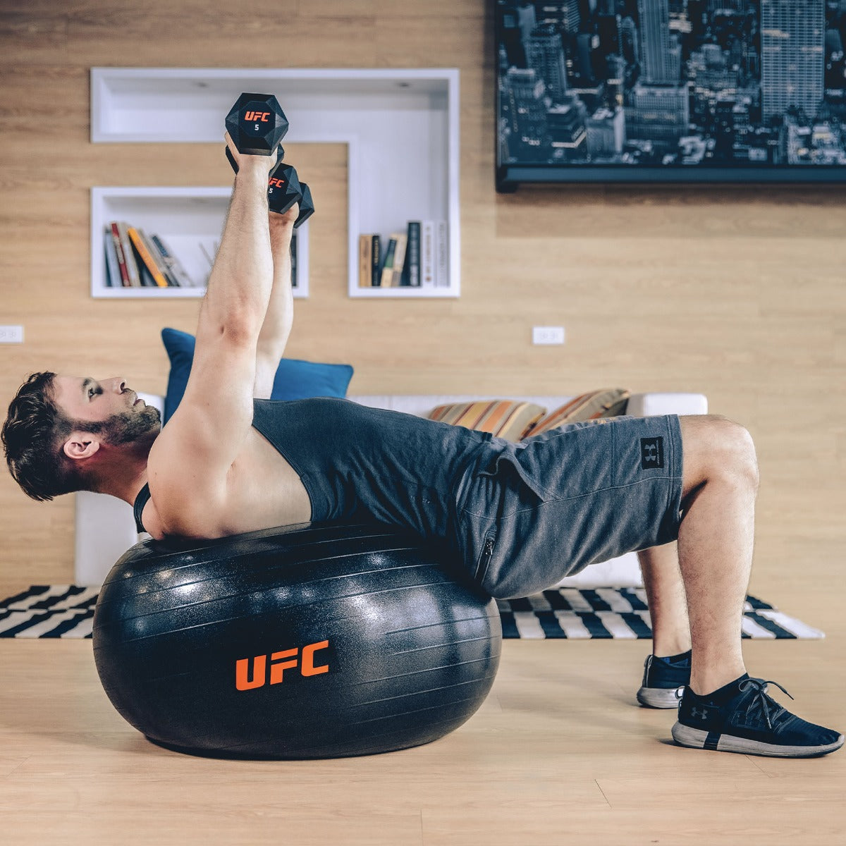 Fitball UFC FITBALL Gymnastikball 55cm Silber günstig kaufen im CARDIOfitness ...